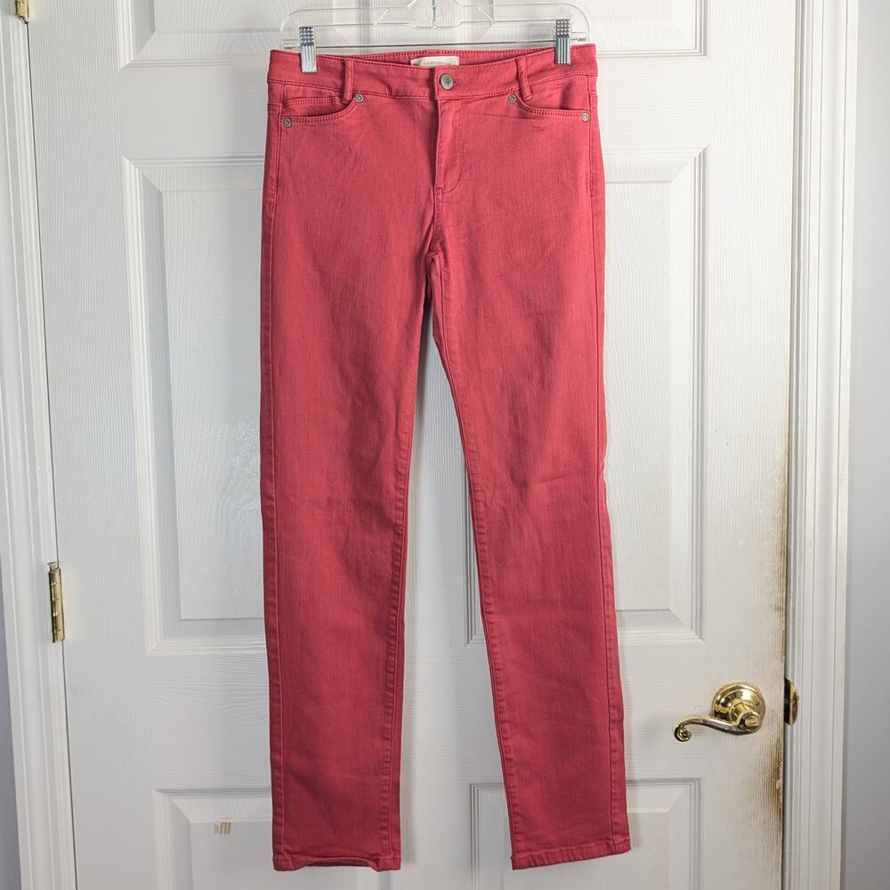 Title: J.Jill Denim Slim Boyfriend Straight Leg Jeans - Coral Red - Size 2